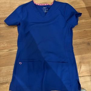 Heart soul galaxy blue XS scrub top